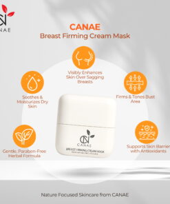 CANAE Breast Enhancement Cream Mask benefits: for firmer, toned bust and moisturized, healthy skin.